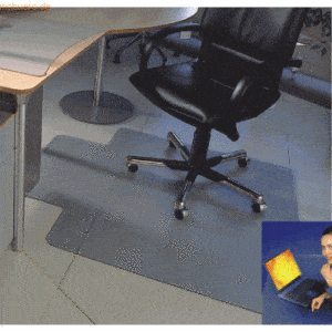 Floortex Bodenschutzmatte Computex für Teppich 92x121cm transparent mi