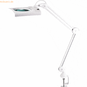 Alco Lupenleuchte LED mit Tischklemme weiß