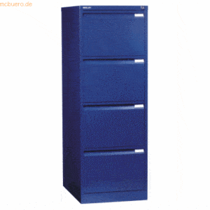 Bisley Hängeregistraturschrank 4 Schübe 1-bahnig oxfordblau