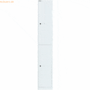 Bisley Garderobenschrank Office 2 Fächer verkehrsweiß