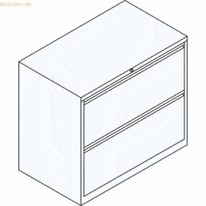 Bisley Hängeregistraturschrank 2 Schübe 2-bahnig verkehrsw.