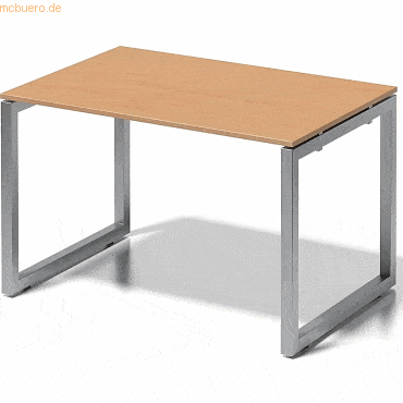 Bisley Schreibtisch CitoBxTxH 120x80x74cm buche Gestell silber