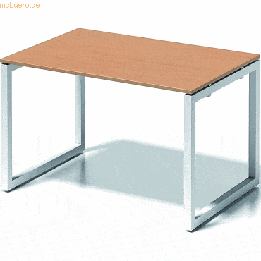 Bisley Schreibtisch CitoBxTxH 120x80x74cm buche Gestell verkehrsweiß