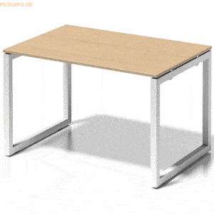 Bisley Schreibtisch CitoBxTxH 120x80x74cm ahorn Gestell verkehrsweiß