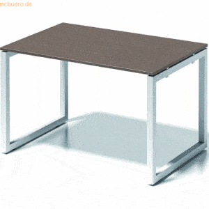 Bisley Schreibtisch CitoBxTxH 120x80x74cm nußbaum Gestell verkehrsweiß