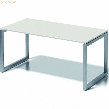 Bisley Schreibtisch Cito BxTxH 160x80x74cm grauweiß Gestell silber