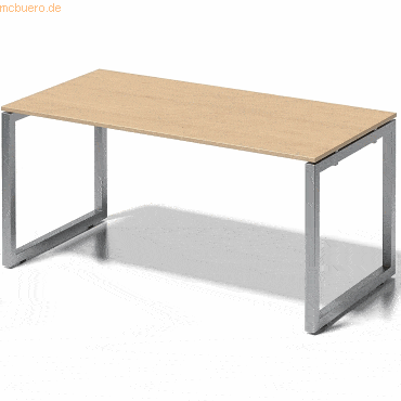 Bisley Schreibtisch Cito BxTxH 160x80x74cm ahorn Gestell silber