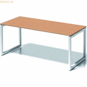 Bisley Schreibtisch Cito BxTxH 180x80x74cm buche Gestell verkehrsweiß