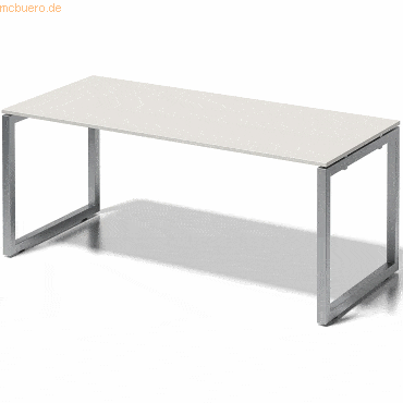 Bisley Schreibtisch Cito BxTxH 180x80x74cm grauweiß Gestell silber