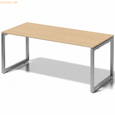 Bisley Schreibtisch Cito BxTxH 180x80x74cm ahorn Gestell silber