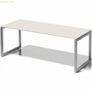 Bisley Schreibtisch Cito BxTxH 200x80x74cm grauweiß Gestell silber