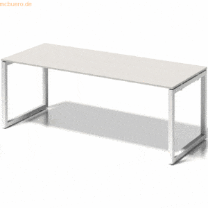 Bisley Schreibtisch Cito BxTxH 200x80x74cm grauweiß Gestell verkehrswe