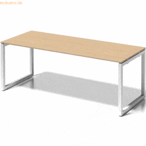 Bisley Schreibtisch Cito BxTxH 200x80x74cm ahorn Gestell verkehrsweiß