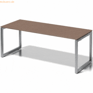 Bisley Schreibtisch Cito BxTxH 200x80x74cm nußbaum Gestell silber