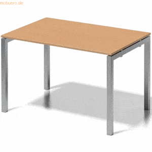 Bisley Schreibtisch Cito BxTxH 120x80x74cm buche Gestell silber