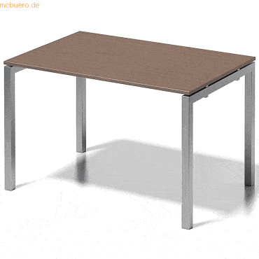 Bisley Schreibtisch Cito BxTxH 120x80x74cm nußbaum Gestell silber