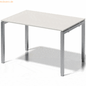 Bisley Schreibtisch Cito BxTxH 120x80x65-85cm grauweiß Gestell silber