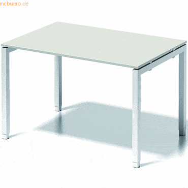 Bisley Schreibtisch Cito BxTxH 120x80x65-85cm grauweiß Gestell verkehr