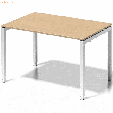 Bisley Schreibtisch Cito BxTxH 120x80x65-85cm ahorn Gestell verkehrswe