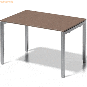 Bisley Schreibtisch Cito BxTxH 120x80x65-85cm nußbaum Gestell silber