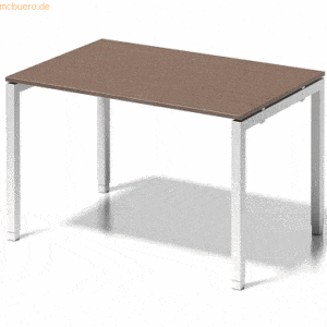 Bisley Schreibtisch Cito BxTxH 120x80x65-85cm nußbaum Gestell verkehrs