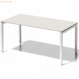 Bisley Schreibtisch Cito BxTxH 160x80x65-85cm grauweiß Gestell verkehr