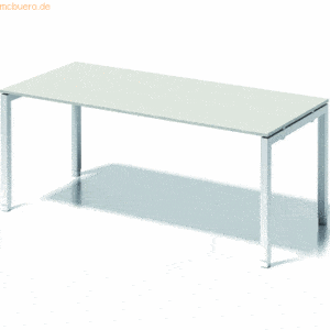 Bisley Schreibtisch Cito BxTxH 180x80x65-85cm grauweiß Gestell verkehr