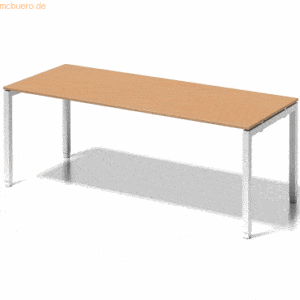 Bisley Schreibtisch Cito BxTxH 200x80x65-85cm buche Gestell verkehrswe