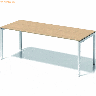 Bisley Schreibtisch Cito BxTxH 200x80x65-85cm ahorn Gestell verkehrswe