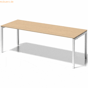 Bisley Schreibtisch Cito BxTxH 220x80x65-85cm ahorn Gestell verkehrswe