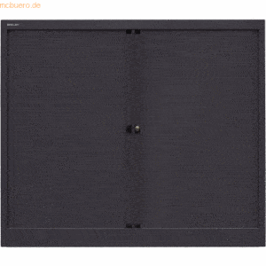 Bisley Rollladenschrank Euro Stahl 2 Fachböden H 1029mm schwarz/schwar