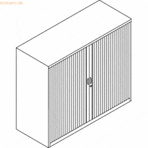 Bisley Rollladenschrank Euro Stahl 2 Fachböden H 1029mm l.grau/l.grau