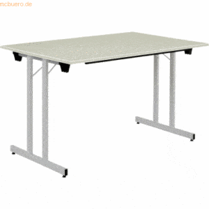 Bisley Klapptisch BxHXT 1200x740x600mm 19mm grau/aluminium