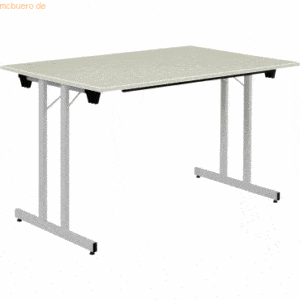 Bisley Klapptisch BxHXT 1400x740x700mm 19mm grau/aluminium