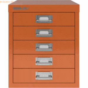 Bisley Schubladenschrank Basis A4 5 Schübe Bisley Orange