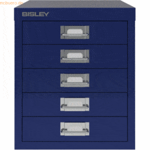 Bisley Schubladenschrank Basis A4 5 Schübe oxfordblau