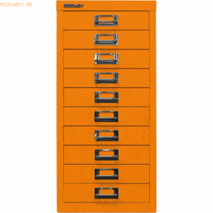 Bisley Schubladenschrank Basis A4 10 Schübe orange