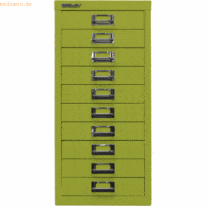 Bisley Schubladenschrank Basis A4 10 Schübe grün