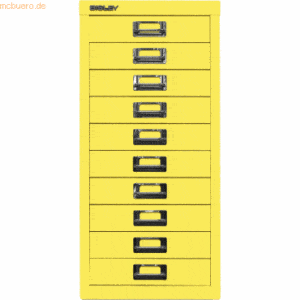 Bisley Schubladenschrank Multidrawer A4 10 Schübe zinkgelb