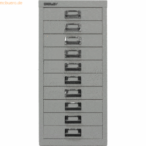 Bisley Schubladenschrank Basis A4 10 Schübe lichtgrau