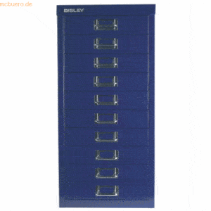 Bisley Schubladenschrank Basis A4 10 Schübe oxfordblau