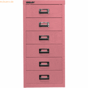 Bisley Schubladenschrank MultiDrawer Serie 29 A4 6 Schübe pink