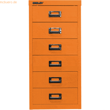 Bisley Schubladenschrank MultiDrawer Serie 29 A4 6 Schübe orange