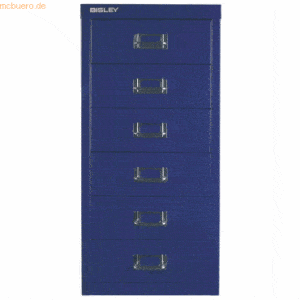 Bisley Schubladenschrank Basis A4 6 Schübe oxfordblau