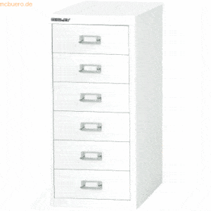 Bisley Schubladenschrank Basis A4 6 Schübe verkehrsw.