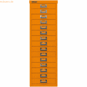 Bisley Schubladenschrank Basis A4 15 Schübe orange