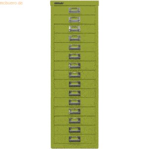 Bisley Schubladenschrank Basis A4 15 Schübe grün