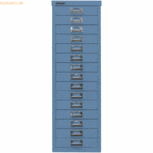 Bisley Schubladenschrank Basis A4 15 Schübe blau