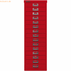 Bisley Schubladenschrank Basis A4 15 Schübe kardinalr.