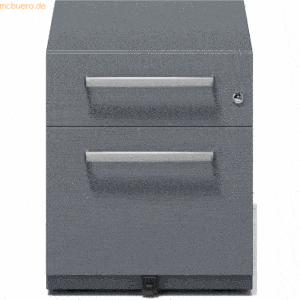 Bisley Rollcontainer Note Griff 1 Schublade 1 HR-Schublade anthrazitgr